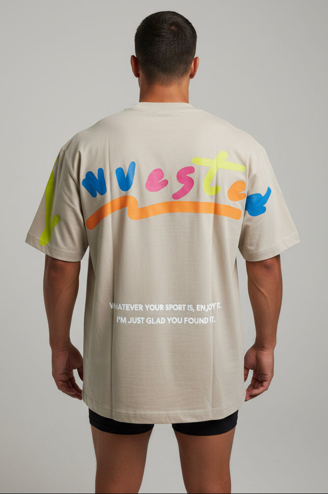 Colourful Invested Oversized Tee