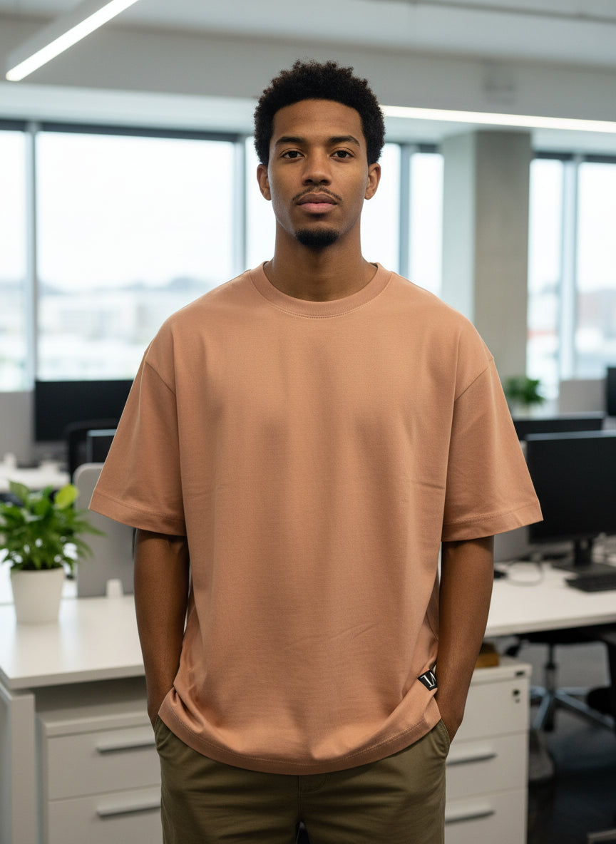 Heavy over size IN&OUT T-shirt