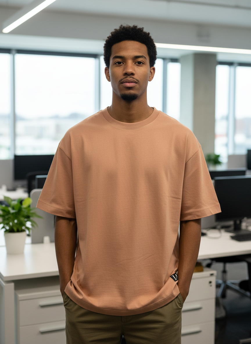 Heavy over size IN&OUT T-shirt